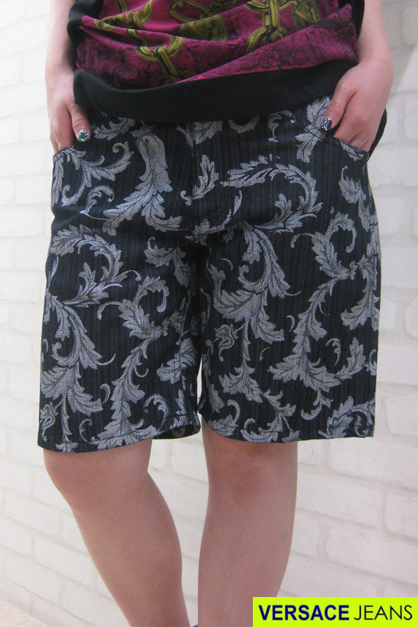 Sale70%off 【VERSACE JEANS】 リーフ柄ハーフパンツ - TEKNOPOLICE