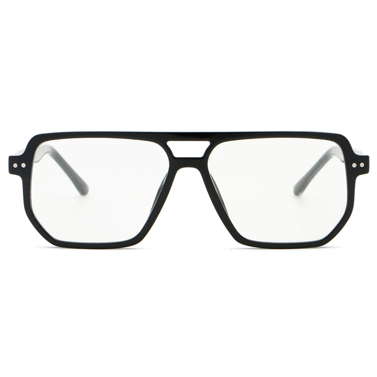 Tess Unisex Anti-Blue Light Double Bridge Oversized Square Frame