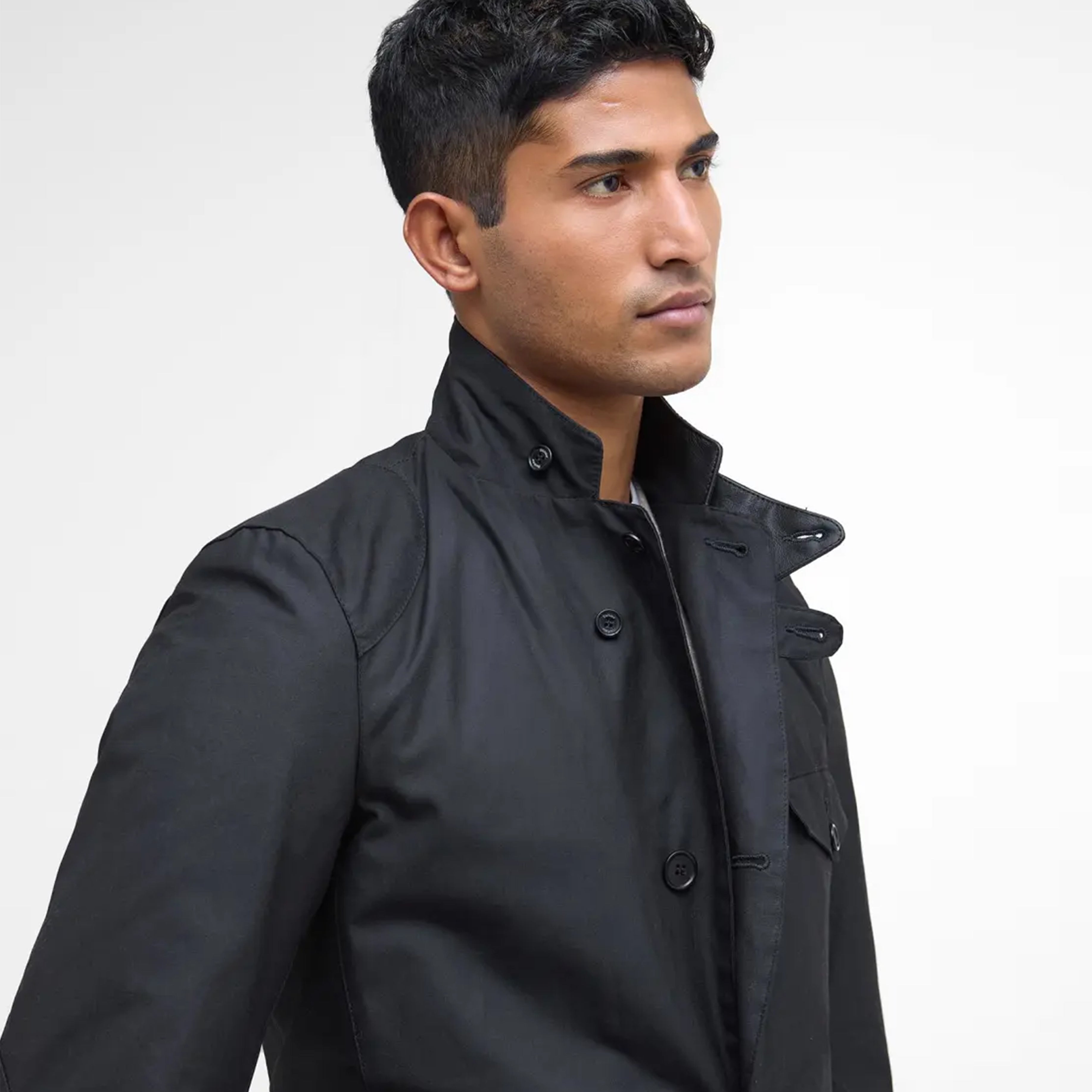 Barbour Beacon Sports Wax Jacket Black | The Sporting Lodge