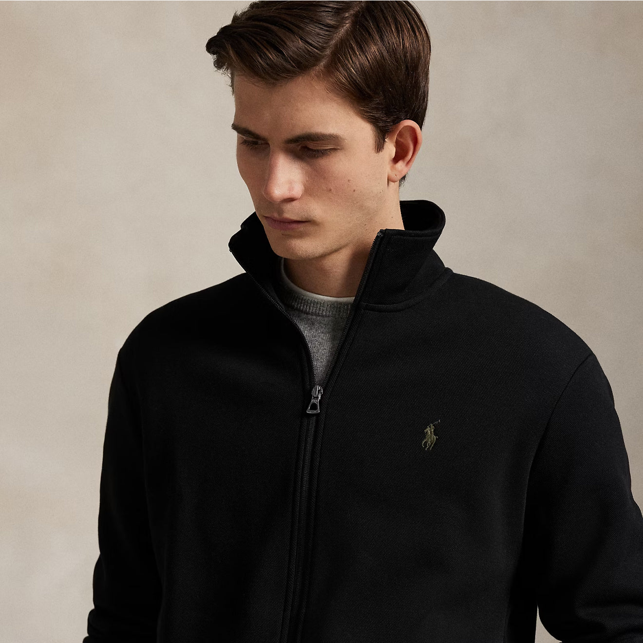 Polo Ralph Lauren Double Knit Track Jacket Polo Black | The