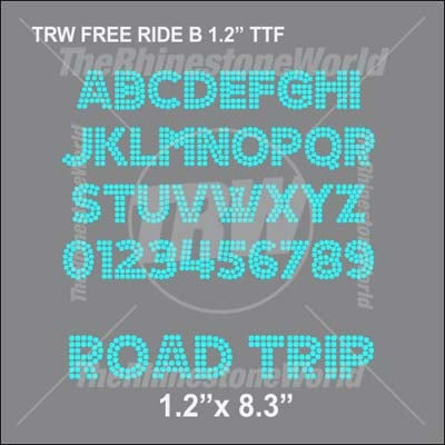 Free Ride B 1.2 Rhinestone TTF SVG Download
