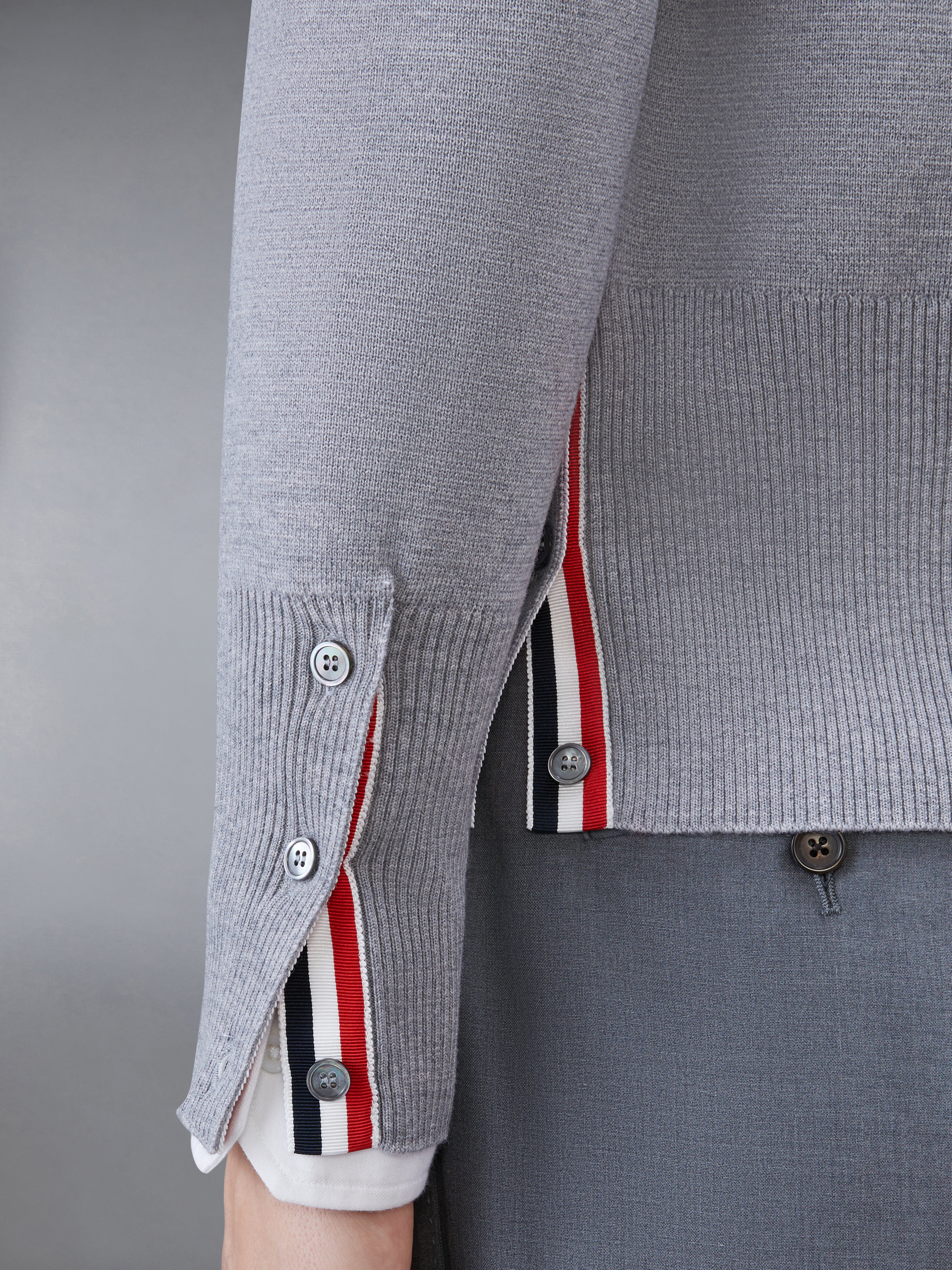 ウール 4BAR Vネック カーディガン | Thom Browne