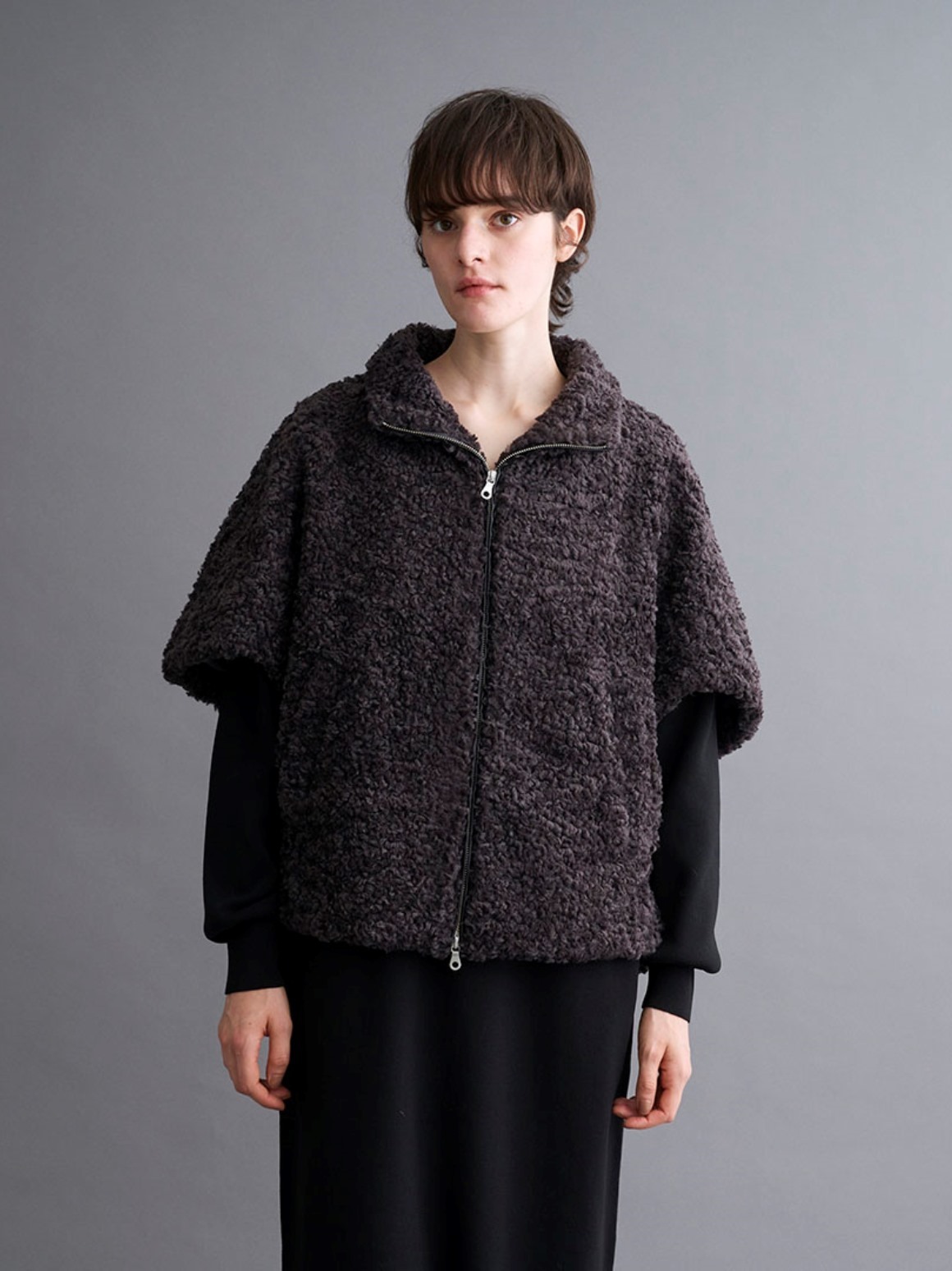 Millie】Poodle boa poncho｜スリードッツ オフィシャルオンラインショップ