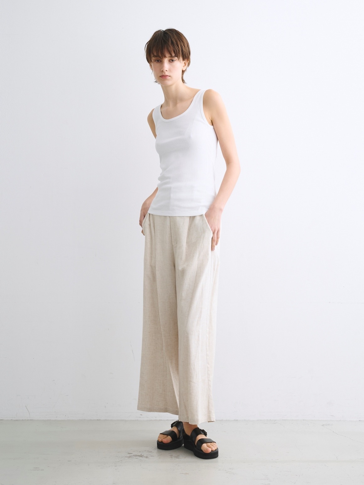 Cotton rib 2×1 tank｜スリードッツ オフィシャルオンラインショップ