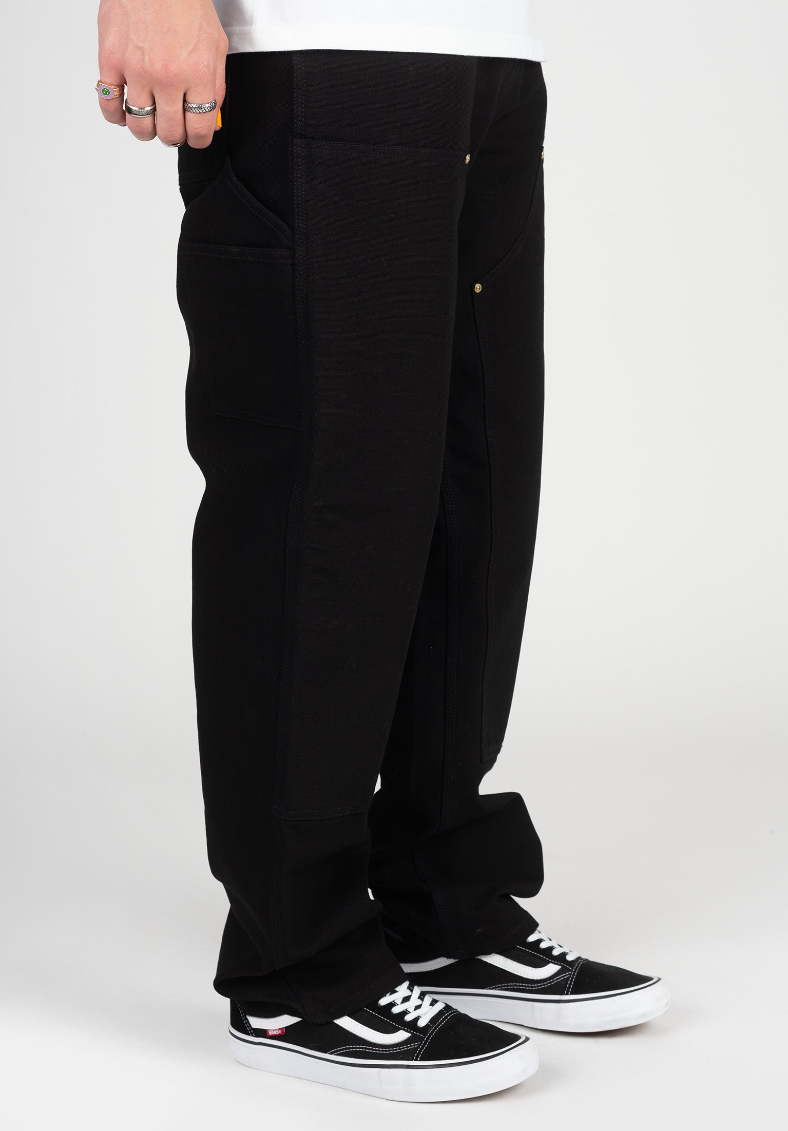 Double Knee Pant Carhartt WIP Chino- / Cloth pants in blackrinsed