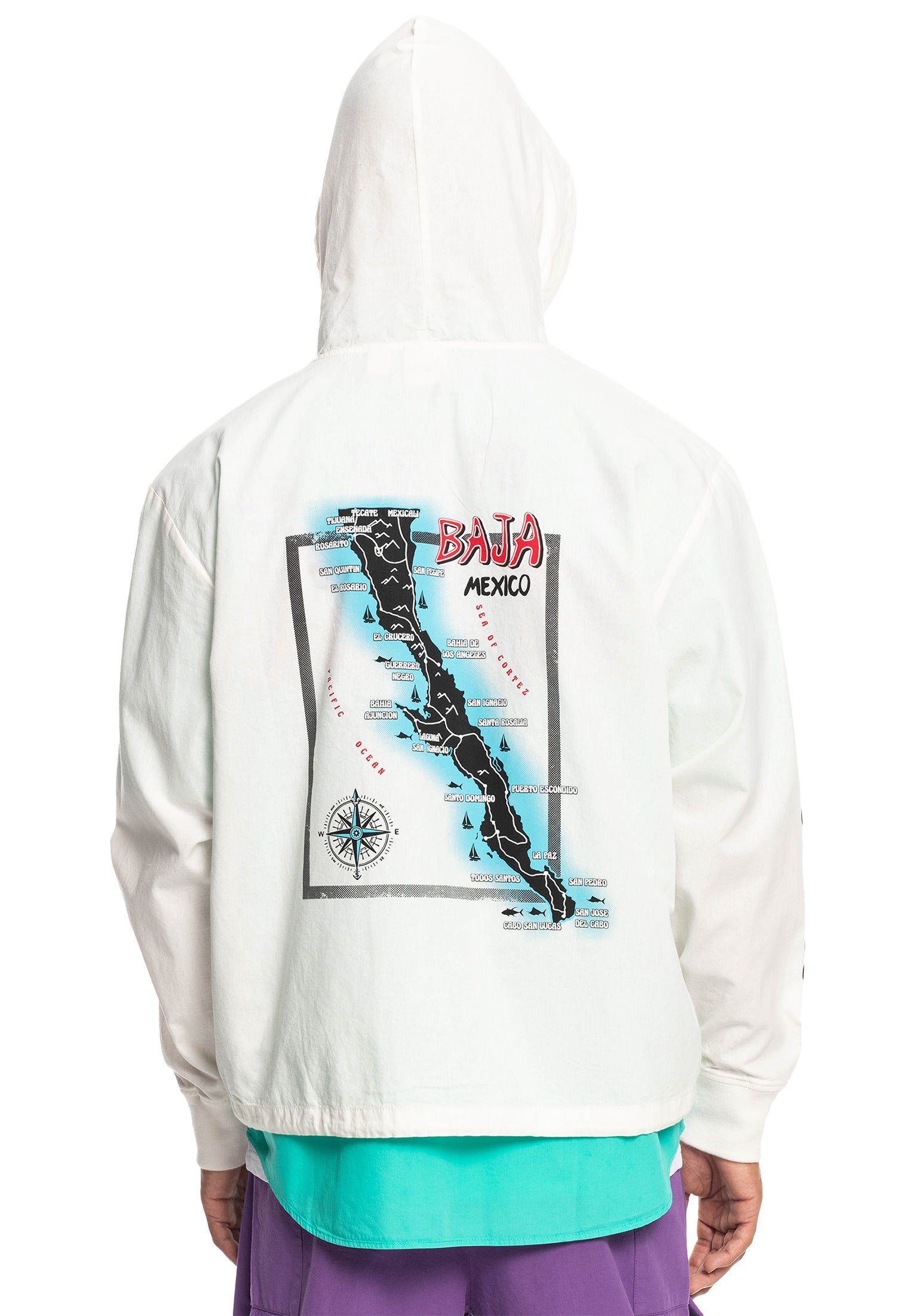 x Stranger Things The Baja Jacket Quiksilver Light Jacket in white