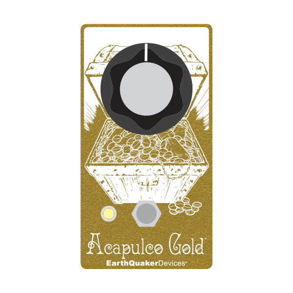 EarthQuaker Devices Limited Edition White and Gold Acapulco Gold