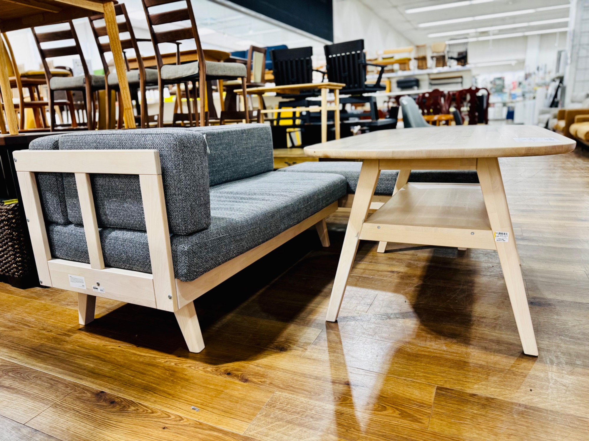 新生活応援】IKEA（イケア）ダイニング3点セット HALVDAN（ハルヴダン