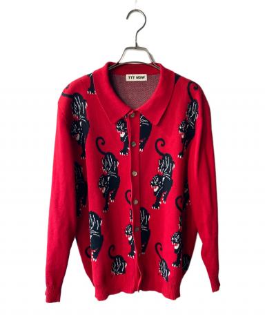中古・古着通販】TTT MSW (ティー) Panther Knit Cardigan レッド