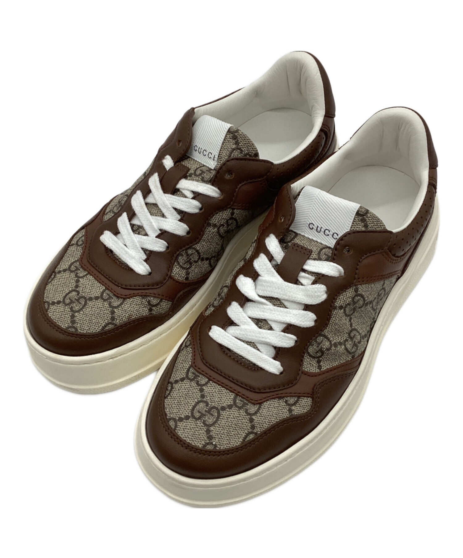 中古・古着通販】GUCCI (グッチ) GGキャンバス スニーカー ブラウン