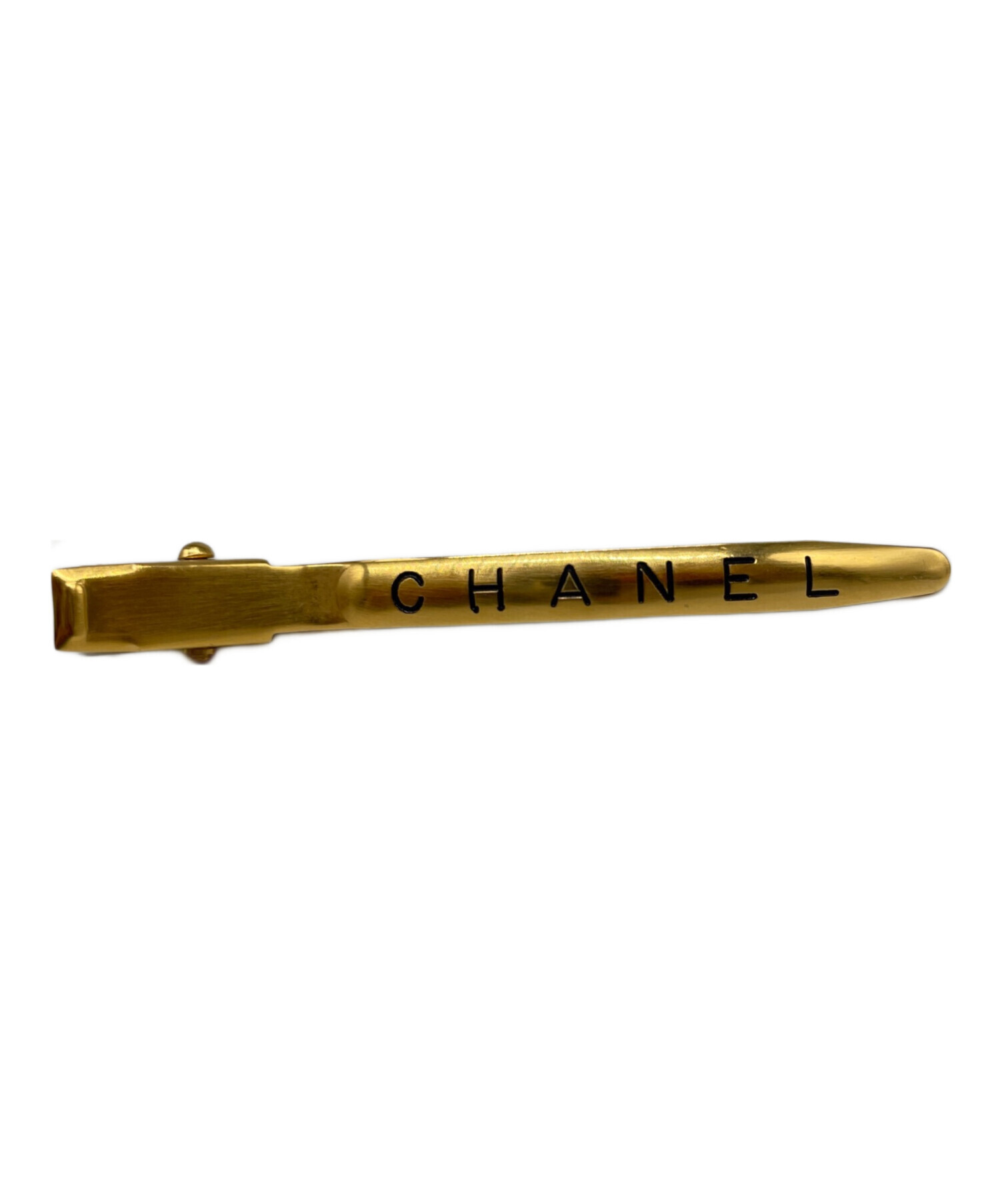 中古・古着通販】CHANEL (シャネル) ロゴ ダブルヘアピン ゴールド