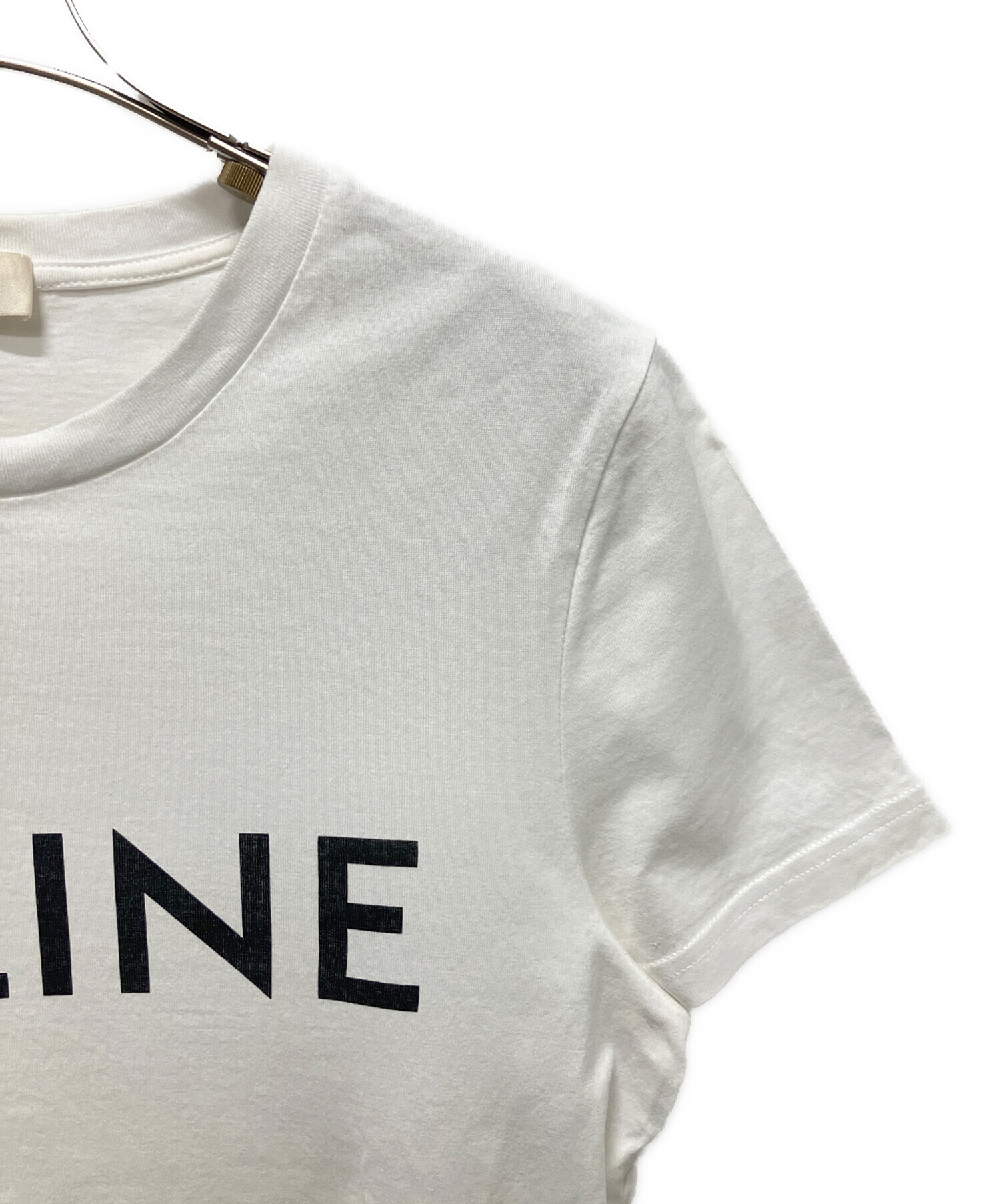 中古・古着通販】CELINE (セリーヌ) ロゴTシャツ ホワイト サイズ:M