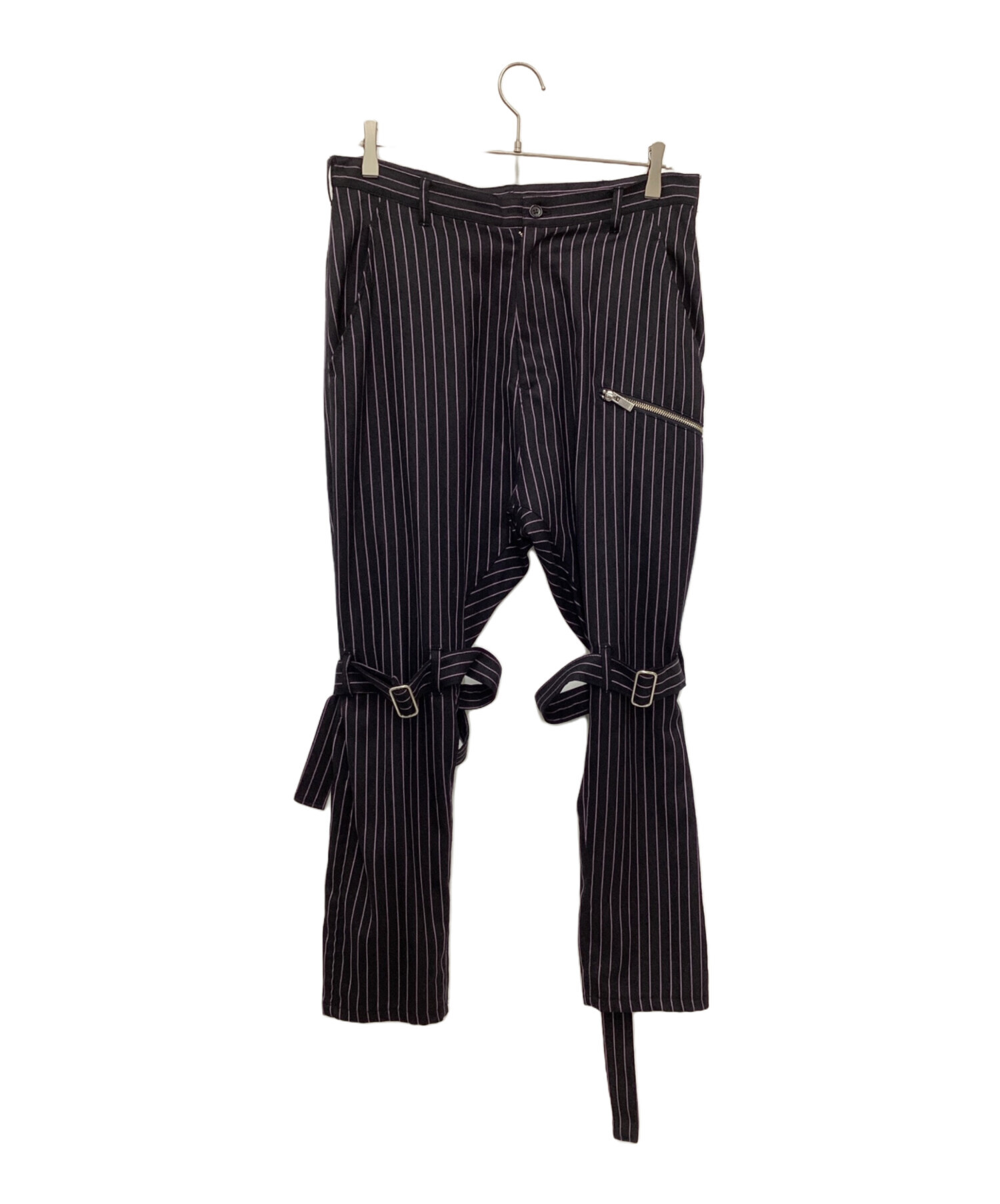 中古・古着通販】sulvam (サルバム) ストライプボンテージパンツ