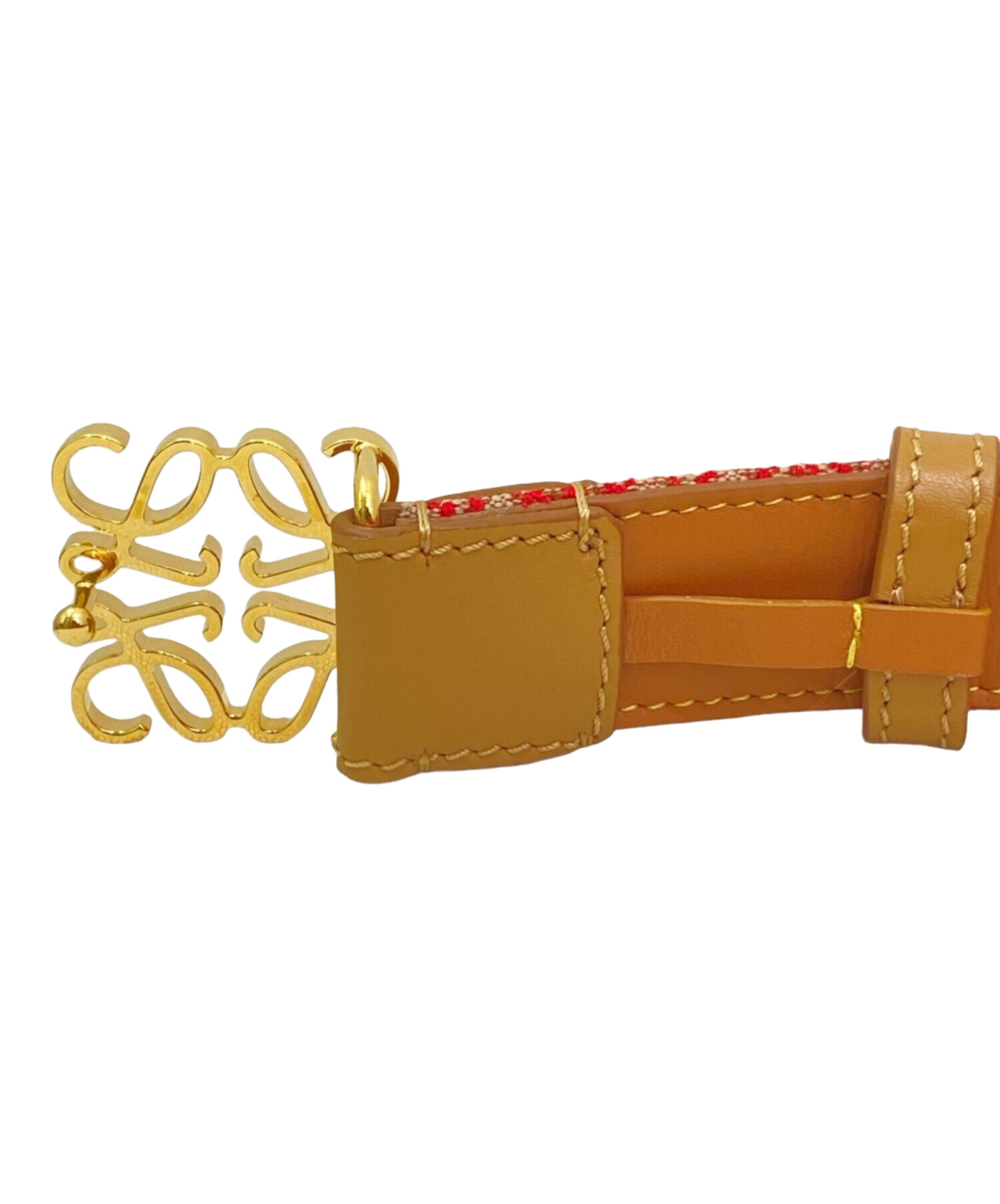 中古・古着通販】LOEWE (ロエベ) アナグラムバックルベルト ベージュ