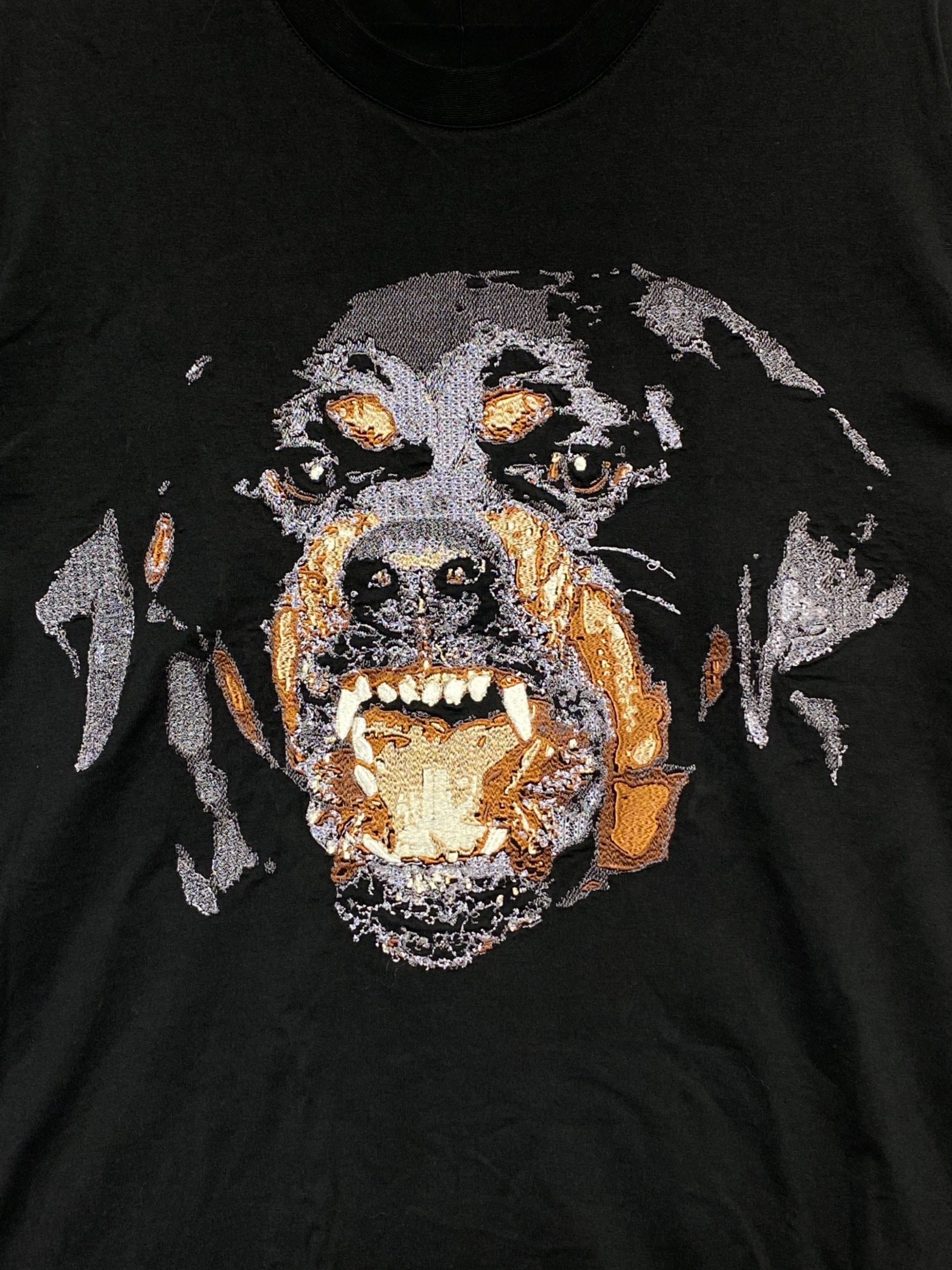 中古・古着通販】GIVENCHY (ジバンシィ) ロットワイラー刺繍Tシャツ