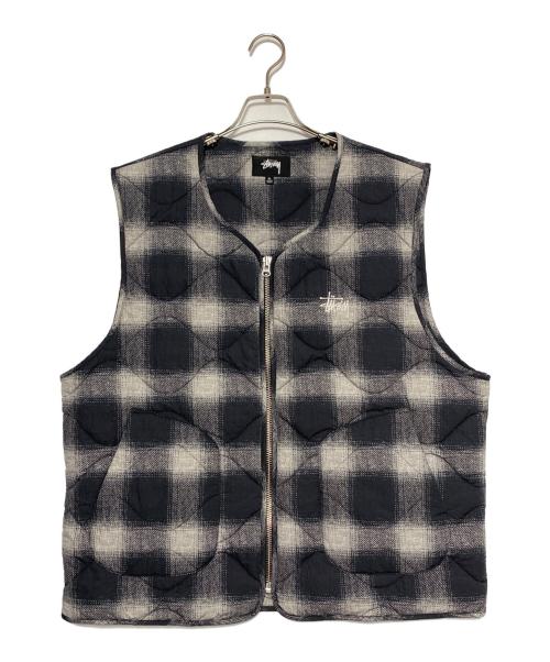 中古・古着通販】stussy (ステューシー) キルティングベスト ブラック