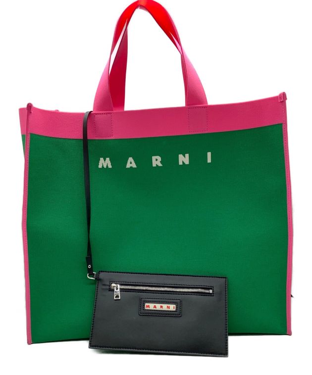 中古・古着通販】MARNI (マルニ) ジャガードショッピングバッグ ピンク