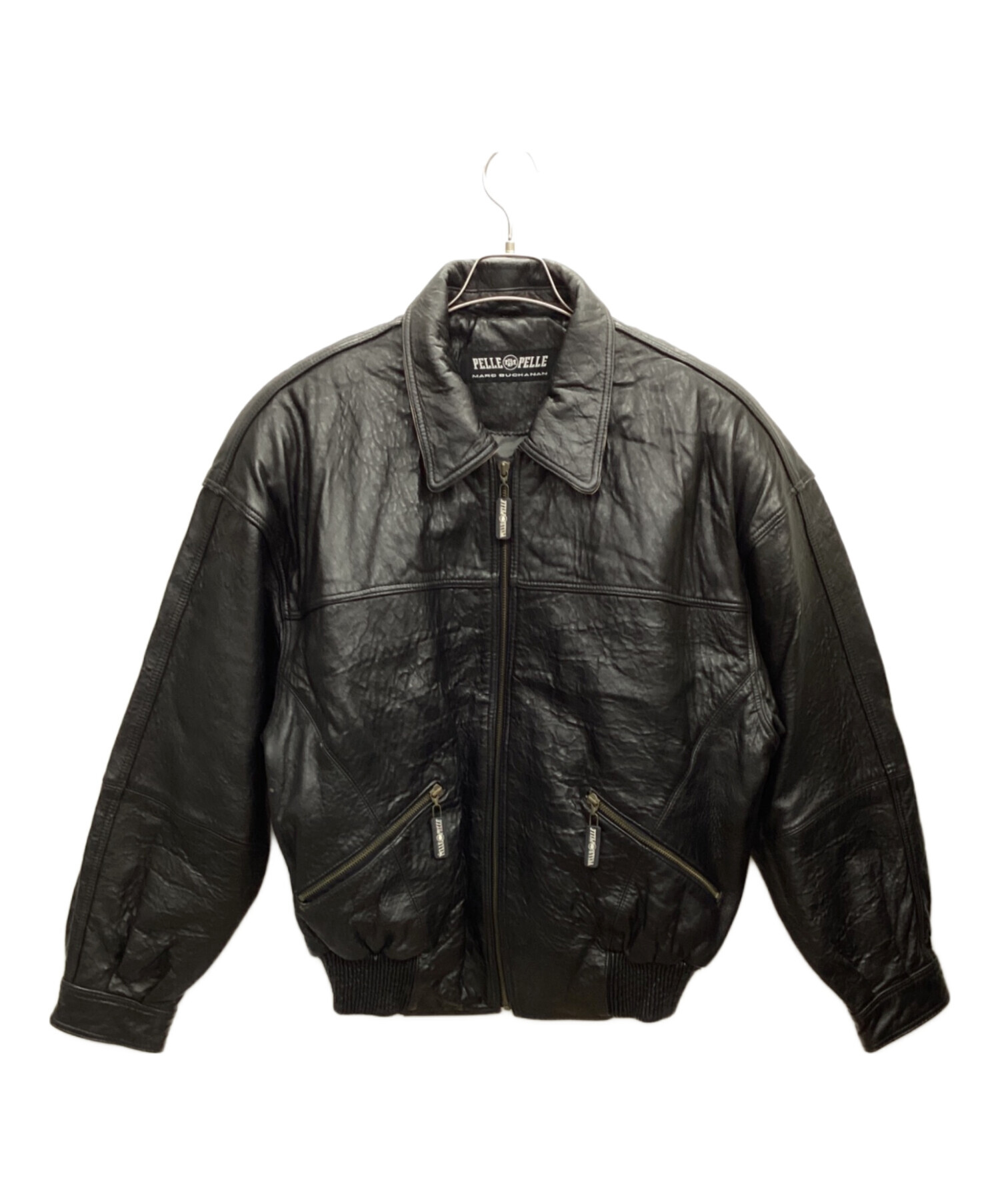 中古・古着通販】pelle pelle (ペレペレ) レザージャケット ブラック