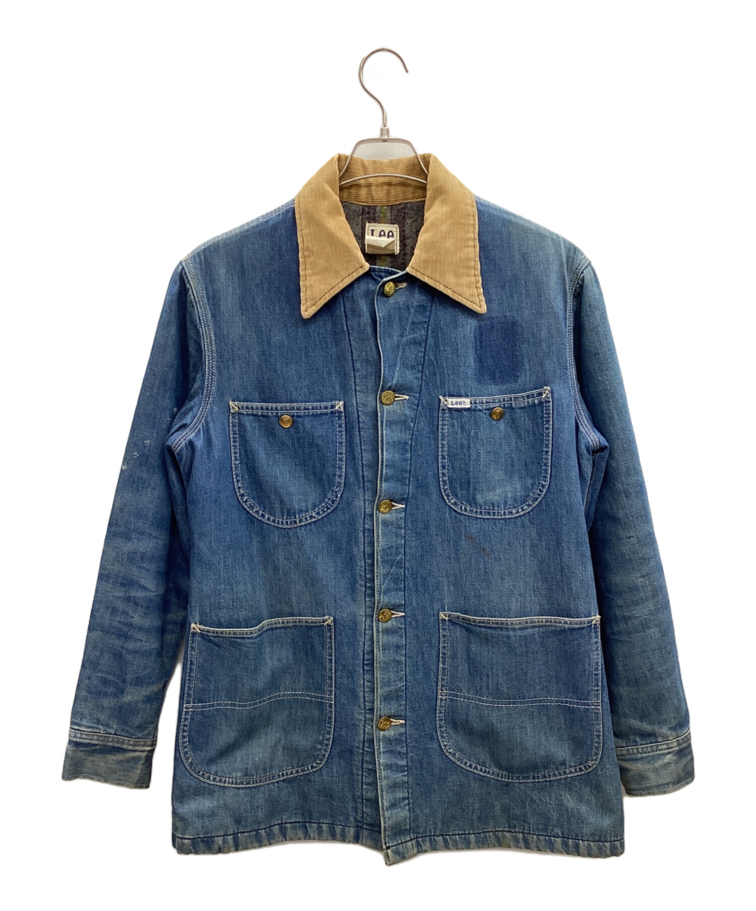中古・古着通販】LEE (リー) カバーオール ブルー×ブラウン サイズ:36
