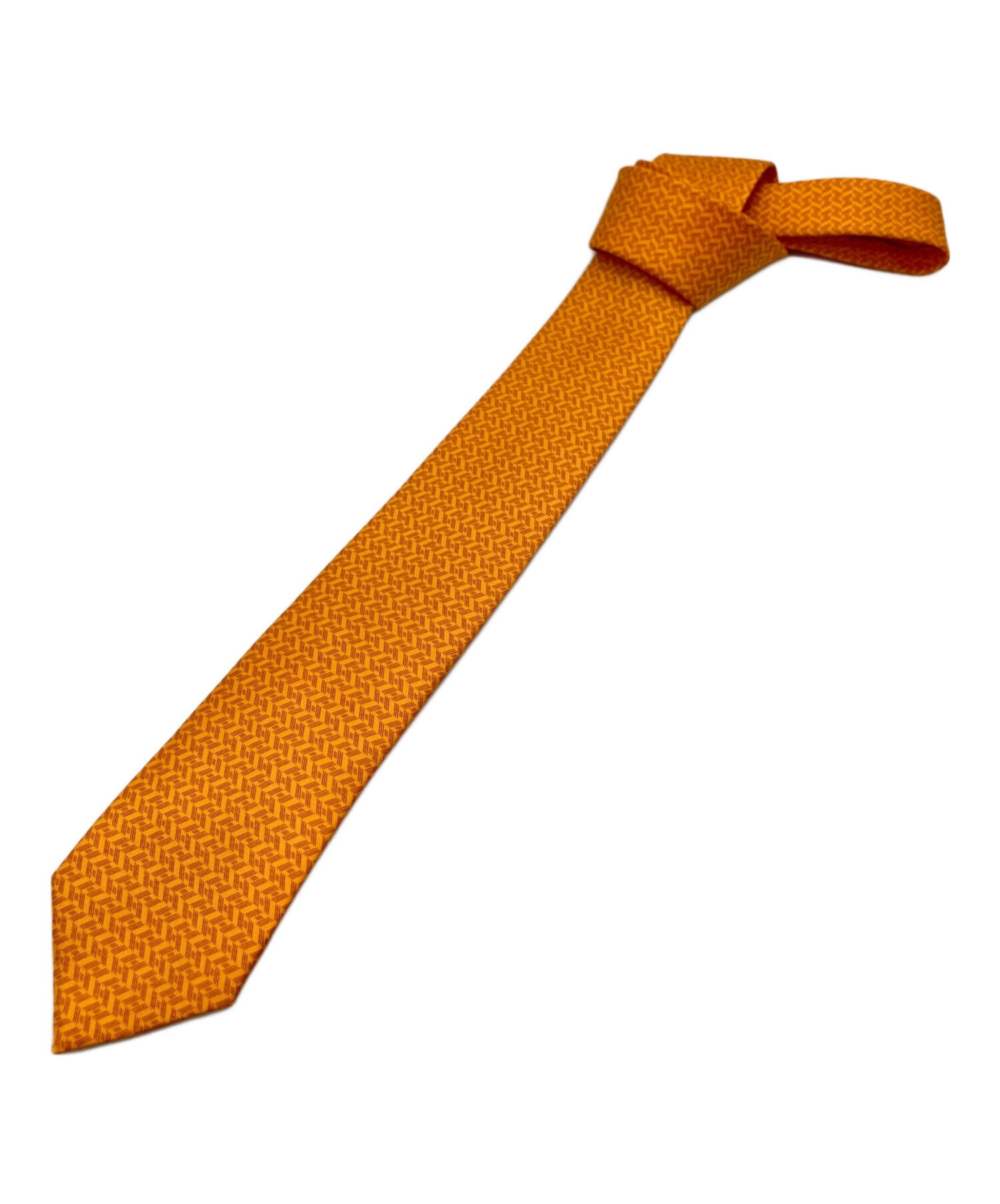 中古・古着通販】HERMES (エルメス) ネクタイ オレンジ サイズ