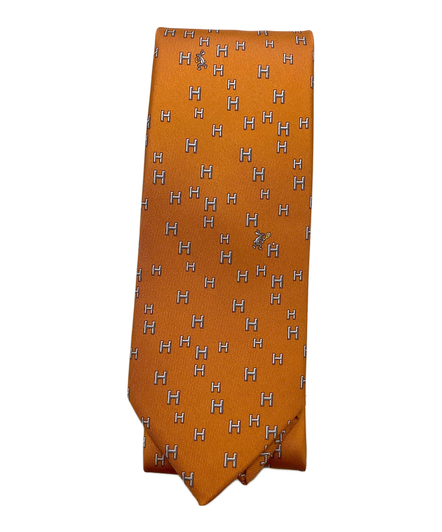 中古・古着通販】HERMES (エルメス) ネクタイ オレンジ サイズ:表記