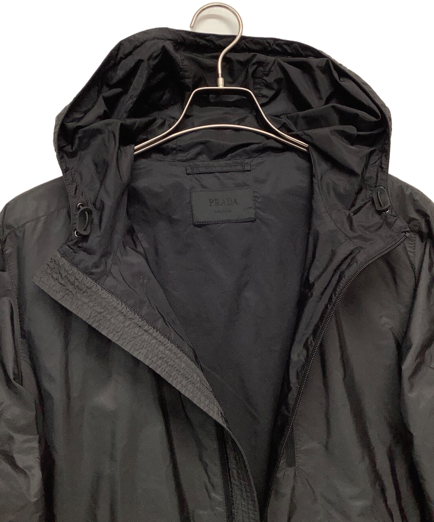 中古・古着通販】PRADA (プラダ) ジップアップパーカー ブラック