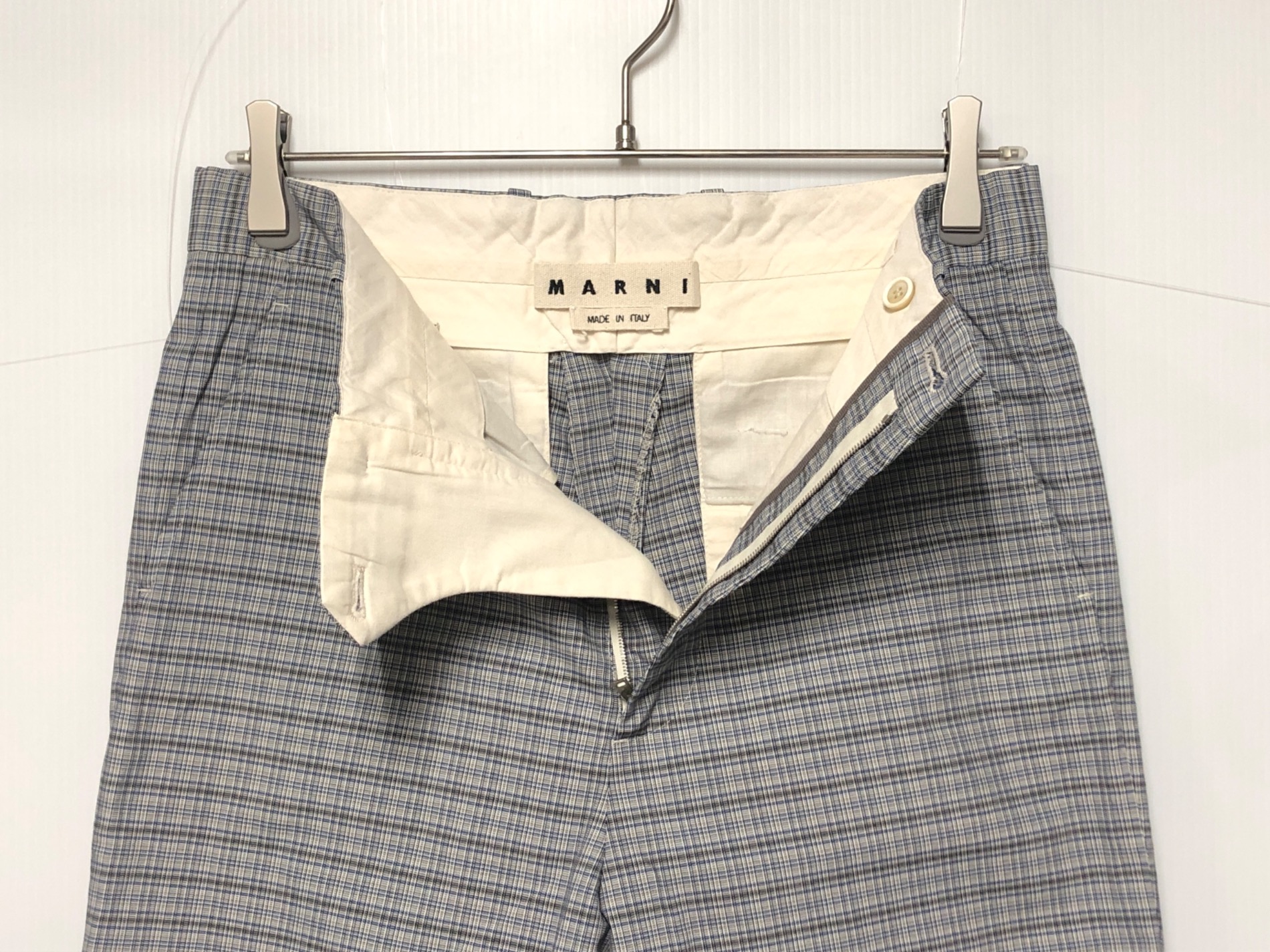中古・古着通販】MARNI (マルニ) チェックパンツ グレー サイズ:44