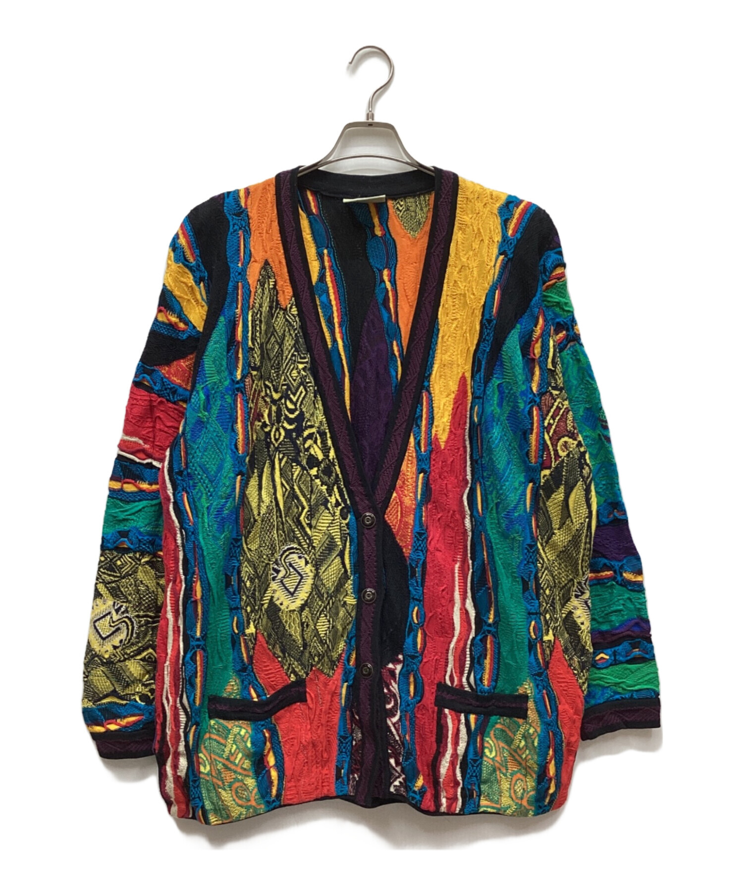 中古・古着通販】Coogi (クージー) 3Dニットカーディガン マルチカラー