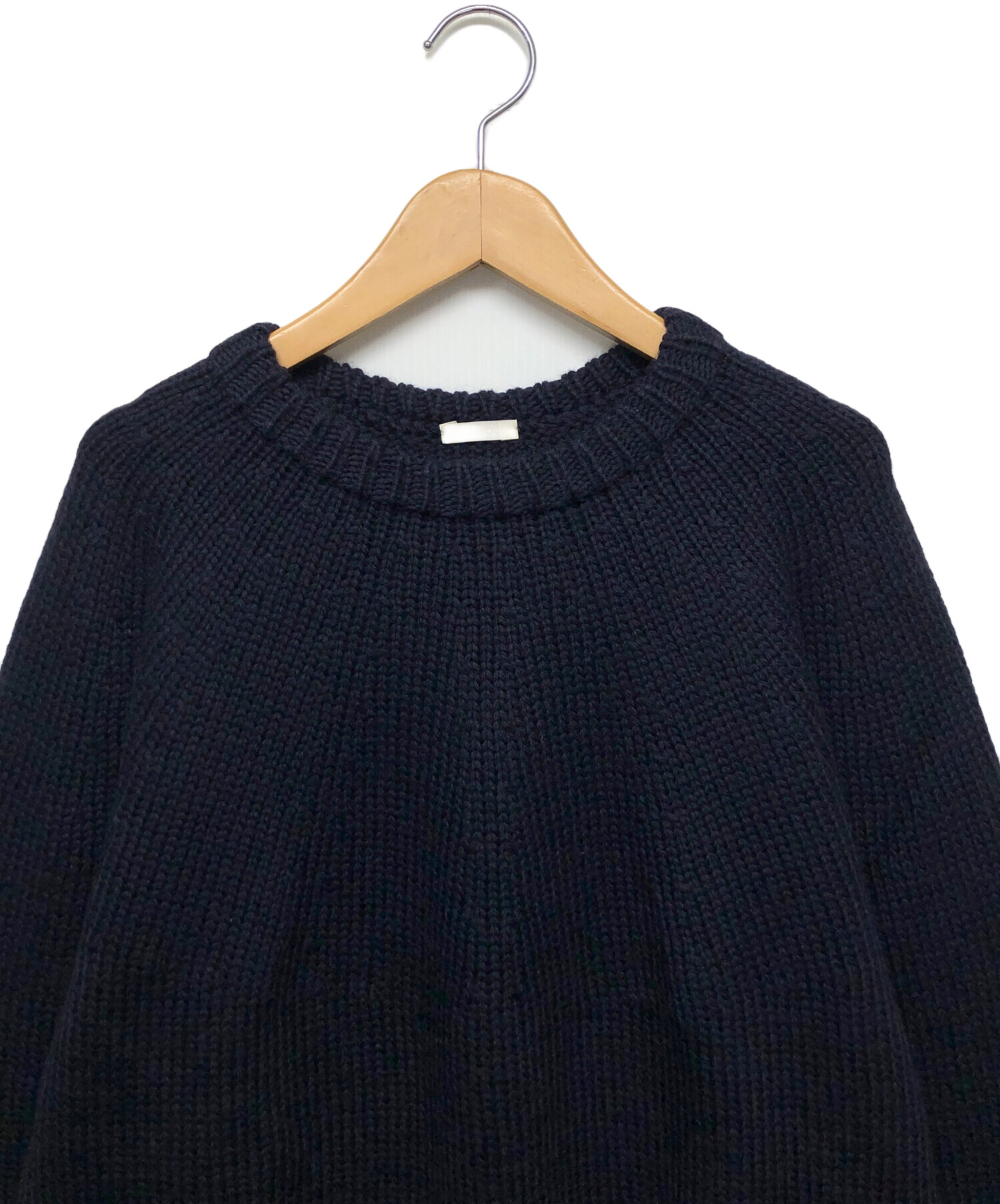 中古・古着通販】COMOLI (コモリ) ハンドクルーネックニット ネイビー