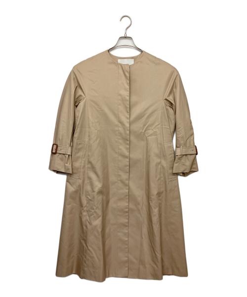 中古・古着通販】ANAYI (アナイ) ノーカラーコート ベージュ サイズ:36