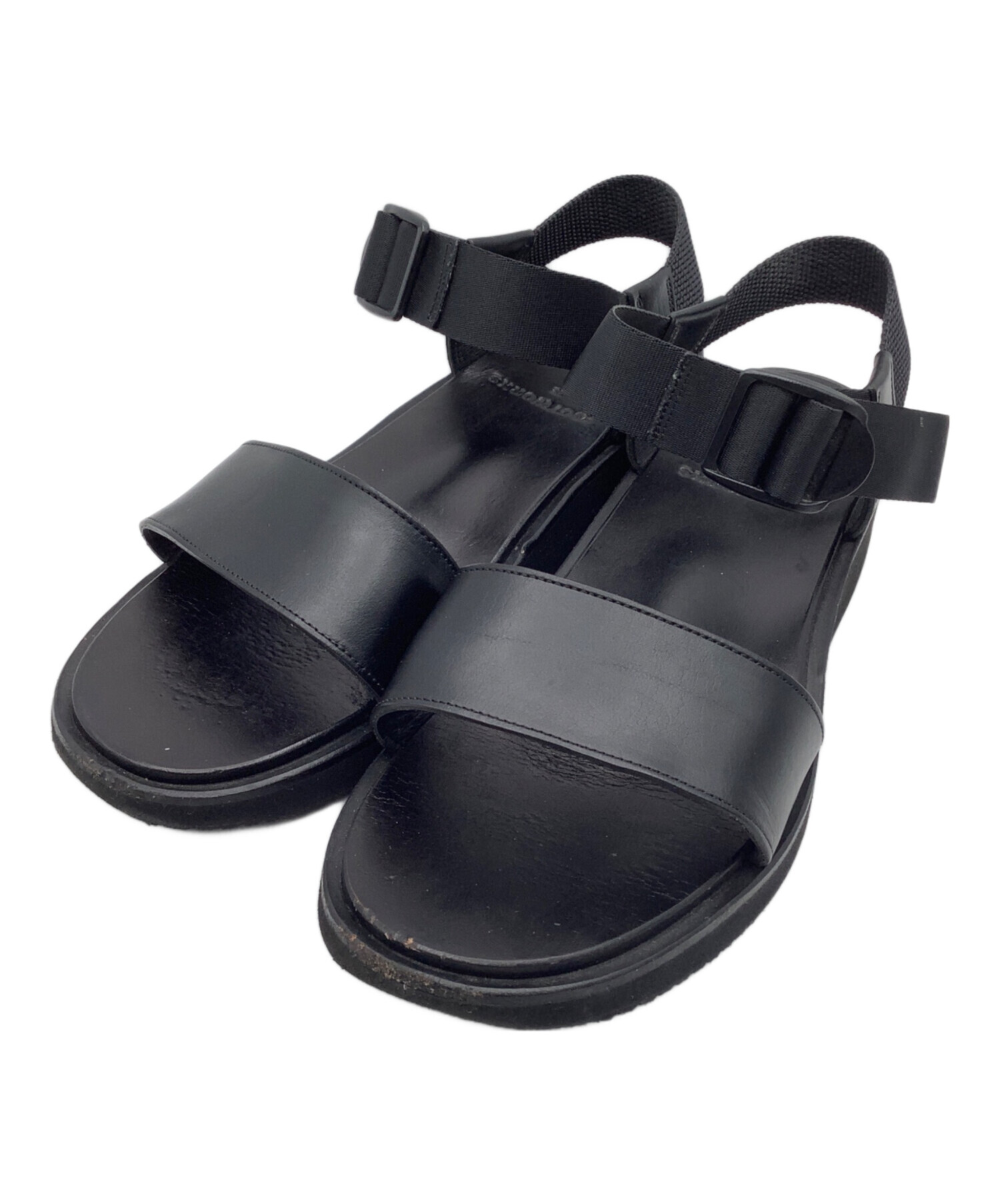 中古・古着通販】FOOTWORKS (フットワークス) レザーサンダル ブラック