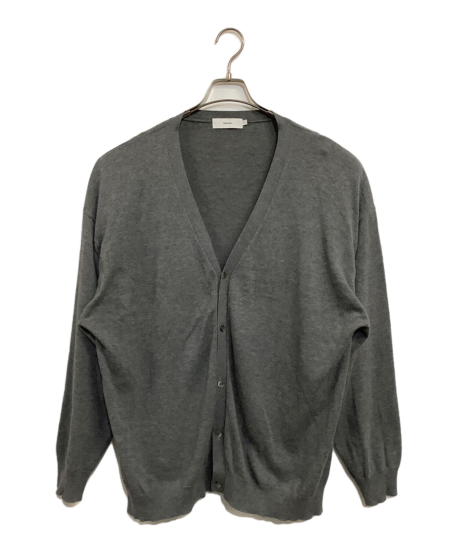 中古・古着通販】Graphpaper (グラフペーパー) Suvin Cardigan グレー