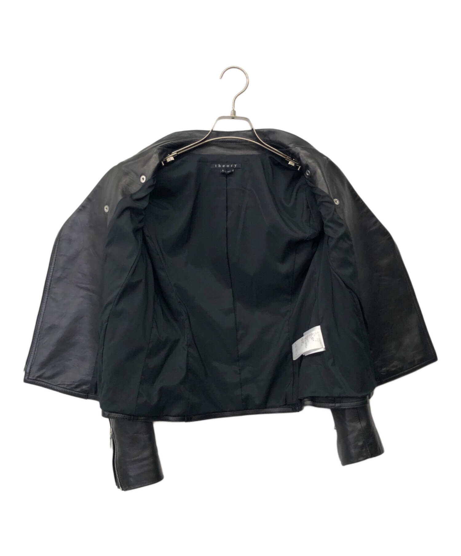 中古・古着通販】theory (セオリー) ライダースジャケット ブラック