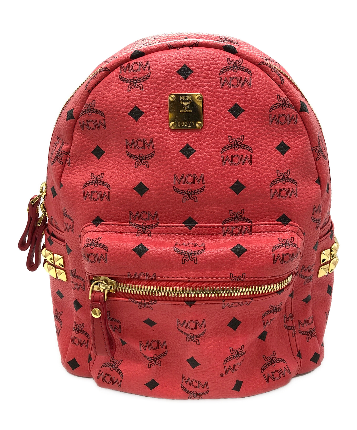 中古・古着通販】MCM (エムシーエム) スタッズリュック ピンク