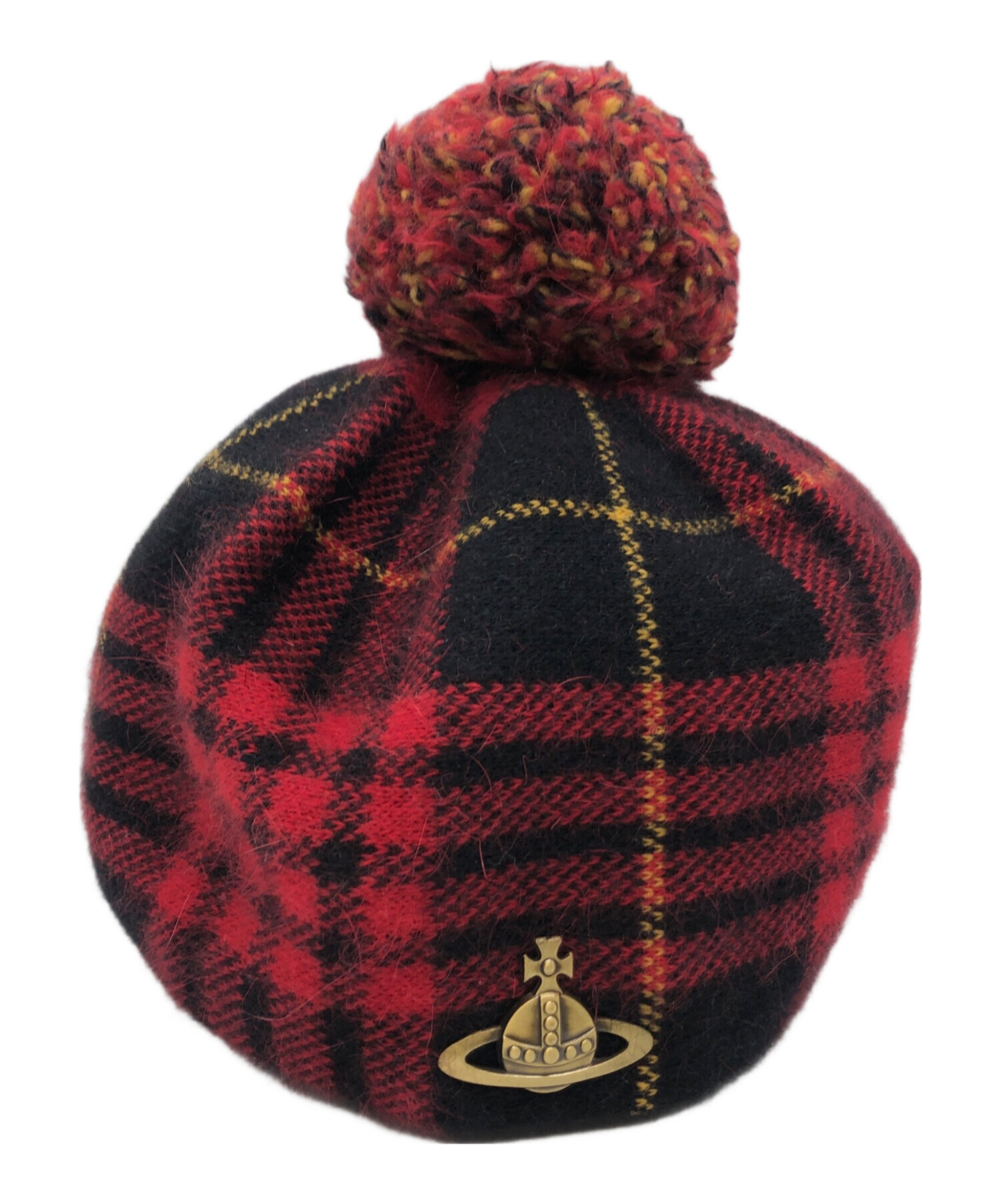 Vivienne Westwood 赤系チェック ベレー帽 Vivienne Westwood