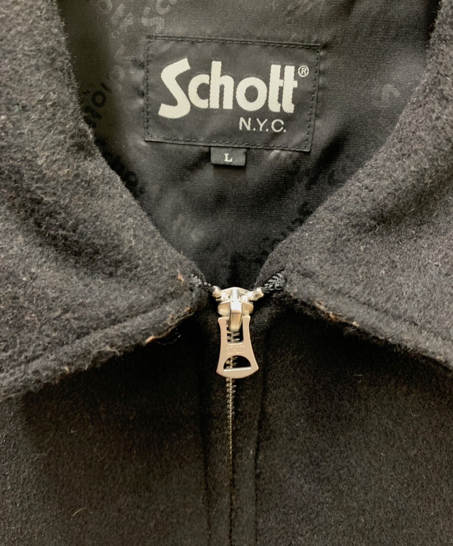 中古・古着通販】Schott (ショット) ウールワークジャケット ブラック