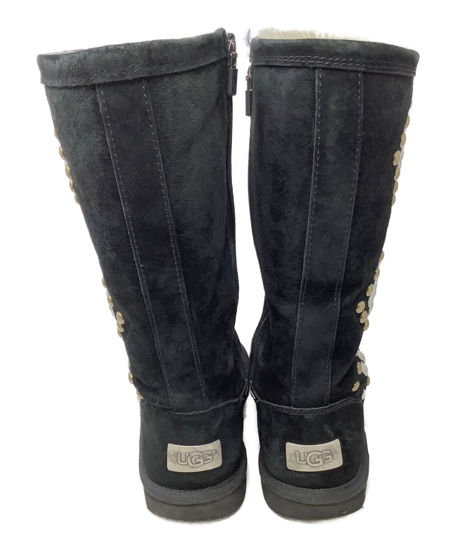 中古・古着通販】UGG (アグ) スタッズムートンブーツ ブラック サイズ