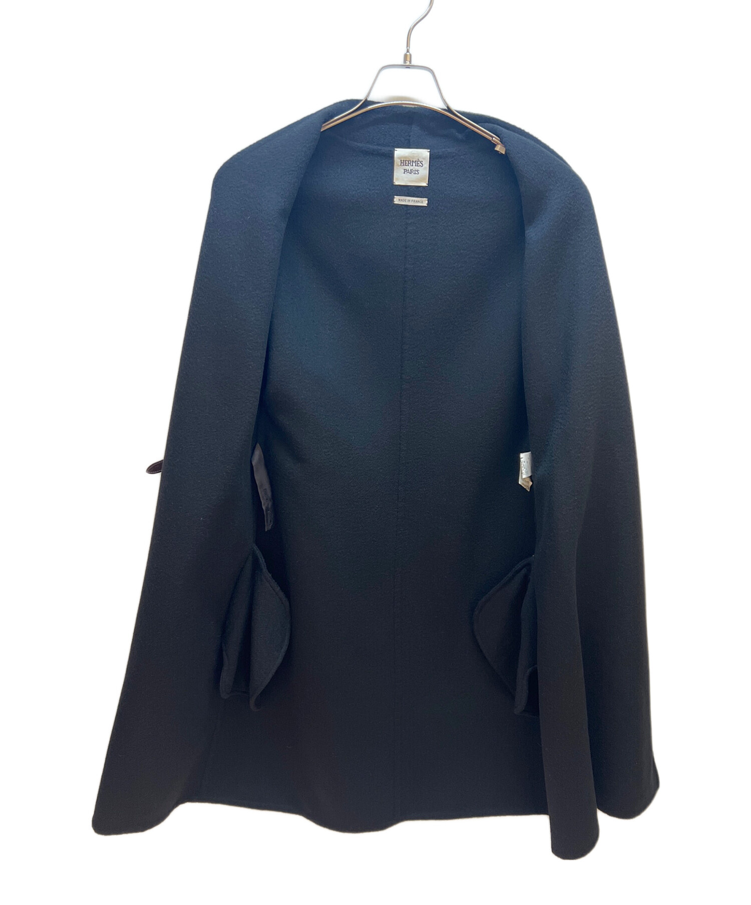 中古・古着通販】HERMES (エルメス) ノーカラーコート グレー サイズ