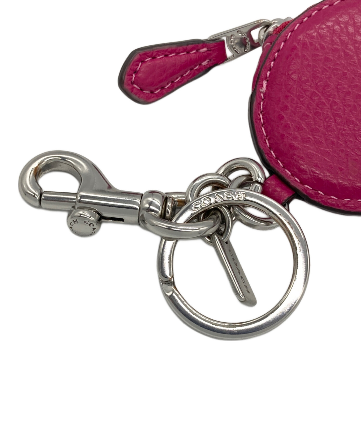 中古・古着通販】COACH (コーチ) ハートポーチ・リベット ピンク