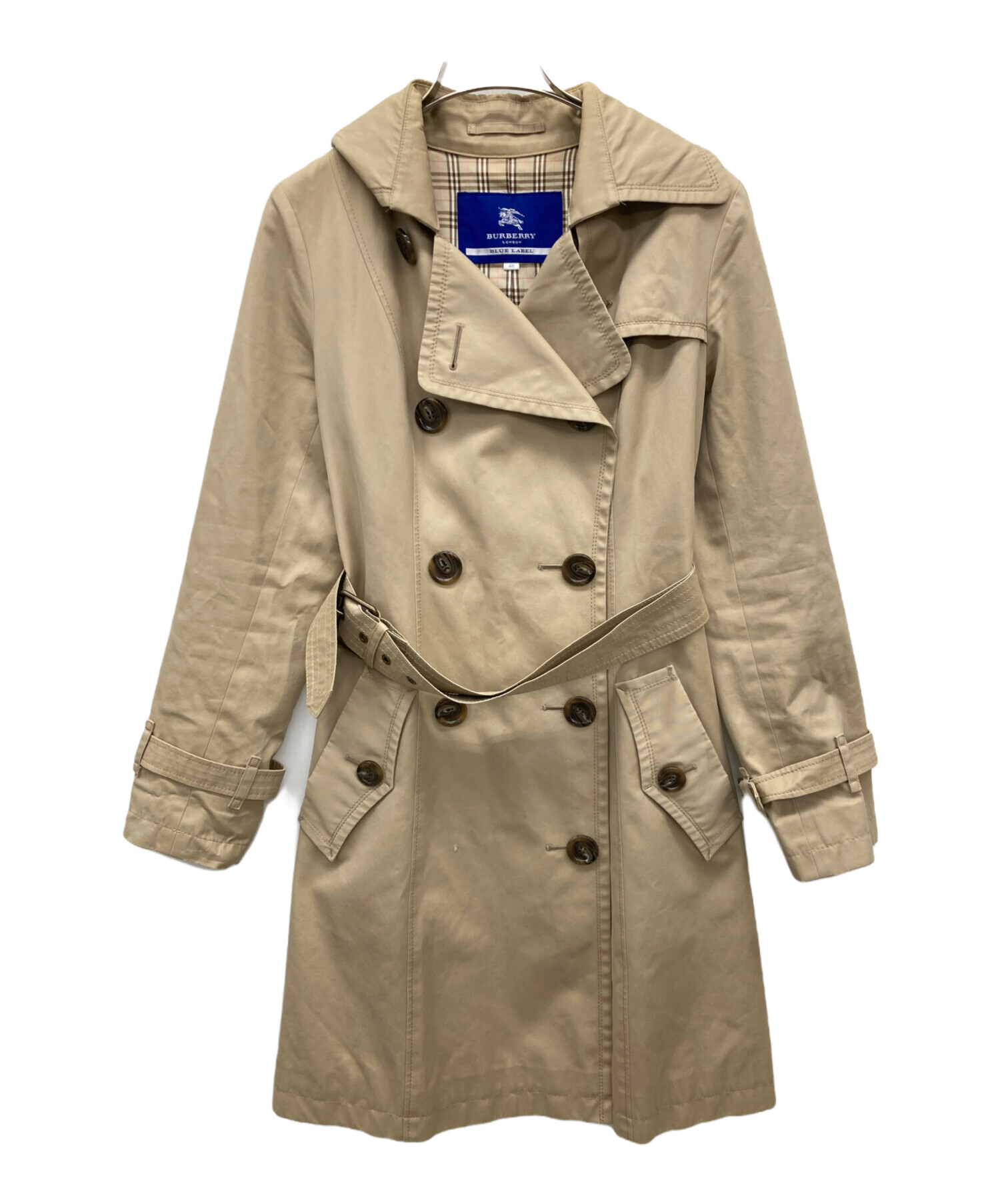 販売 バーバリーブルーレーベル・トレンチコート BURBERRY ブルー