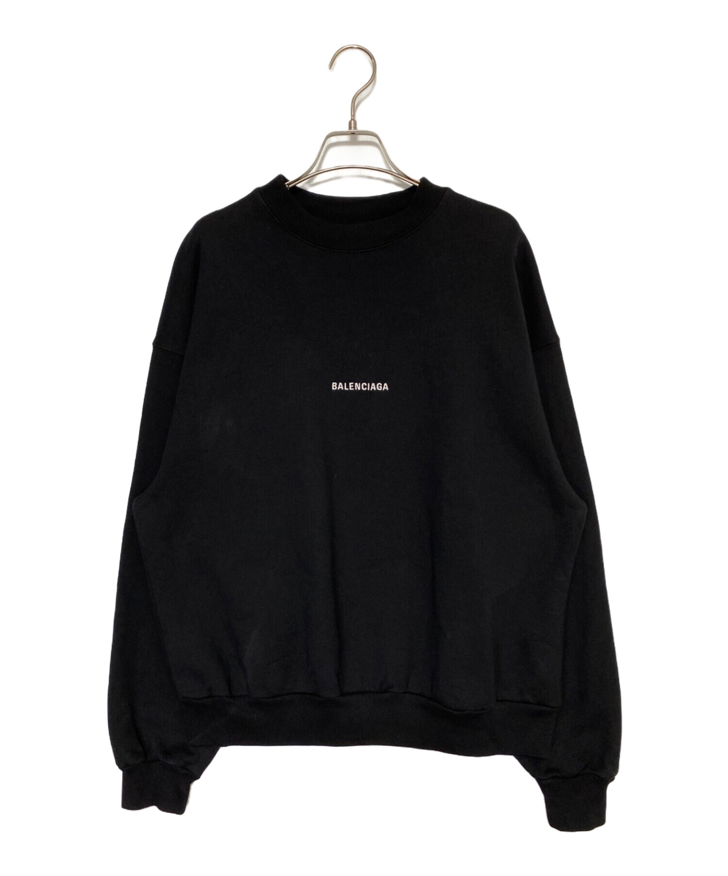 中古・古着通販】BALENCIAGA (バレンシアガ) ロゴスウェット ブラック