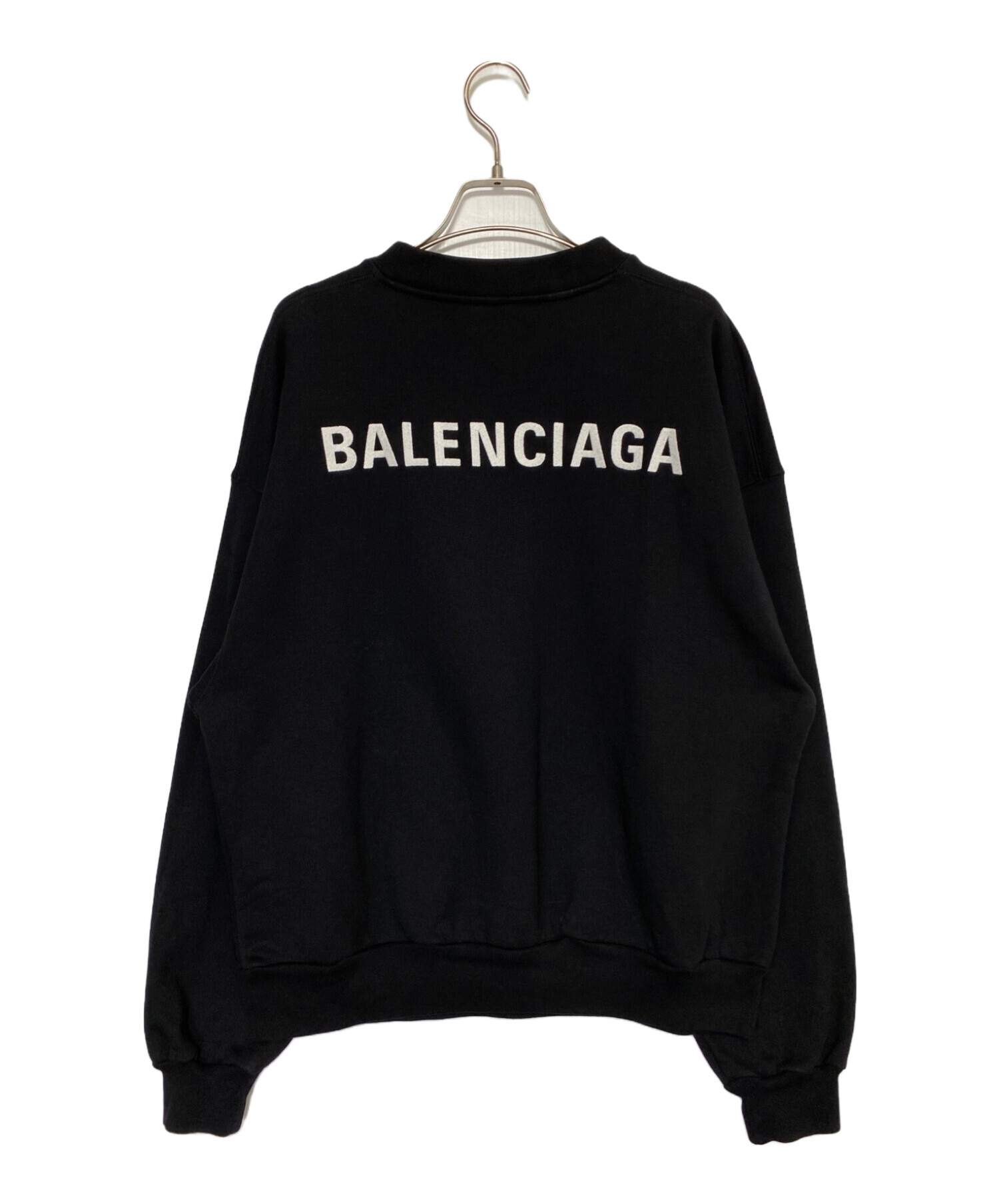 中古・古着通販】BALENCIAGA (バレンシアガ) ロゴスウェット ブラック