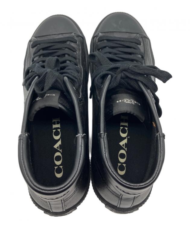 中古・古着通販】COACH (コーチ) ハイカットスニーカー ブラック