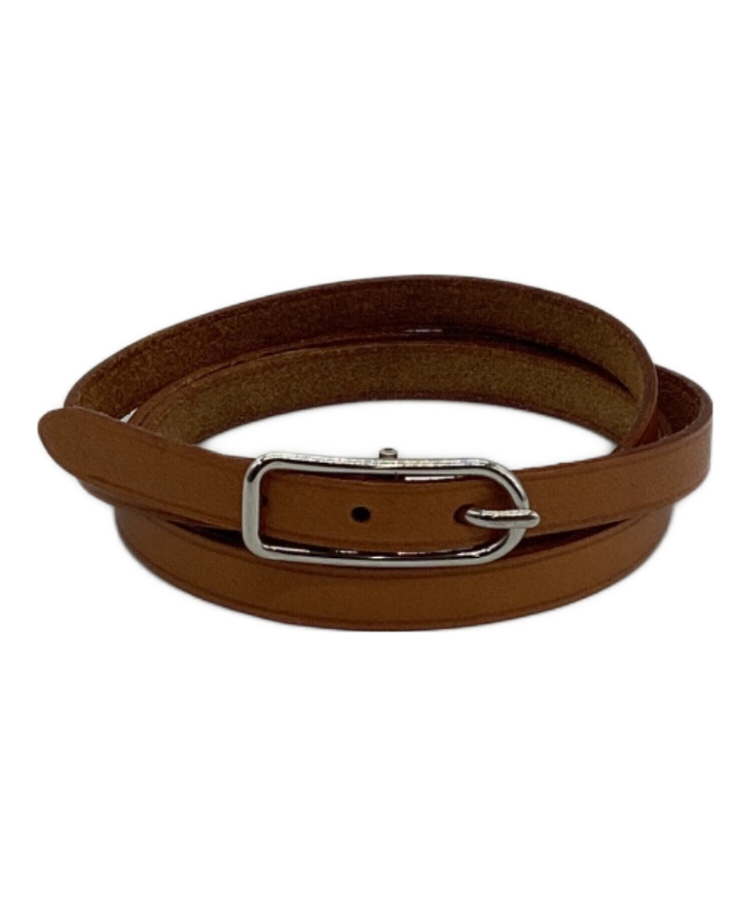 中古・古着通販】HERMES (エルメス) レザーブレスレット ブラウン