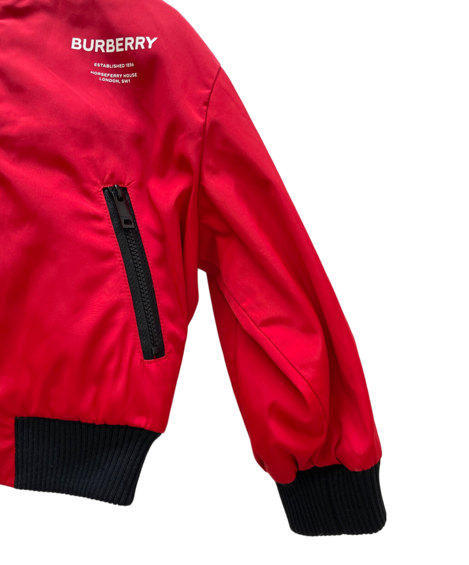 中古・古着通販】BURBERRY (バーバリー) ジャケット レッド サイズ:2Y