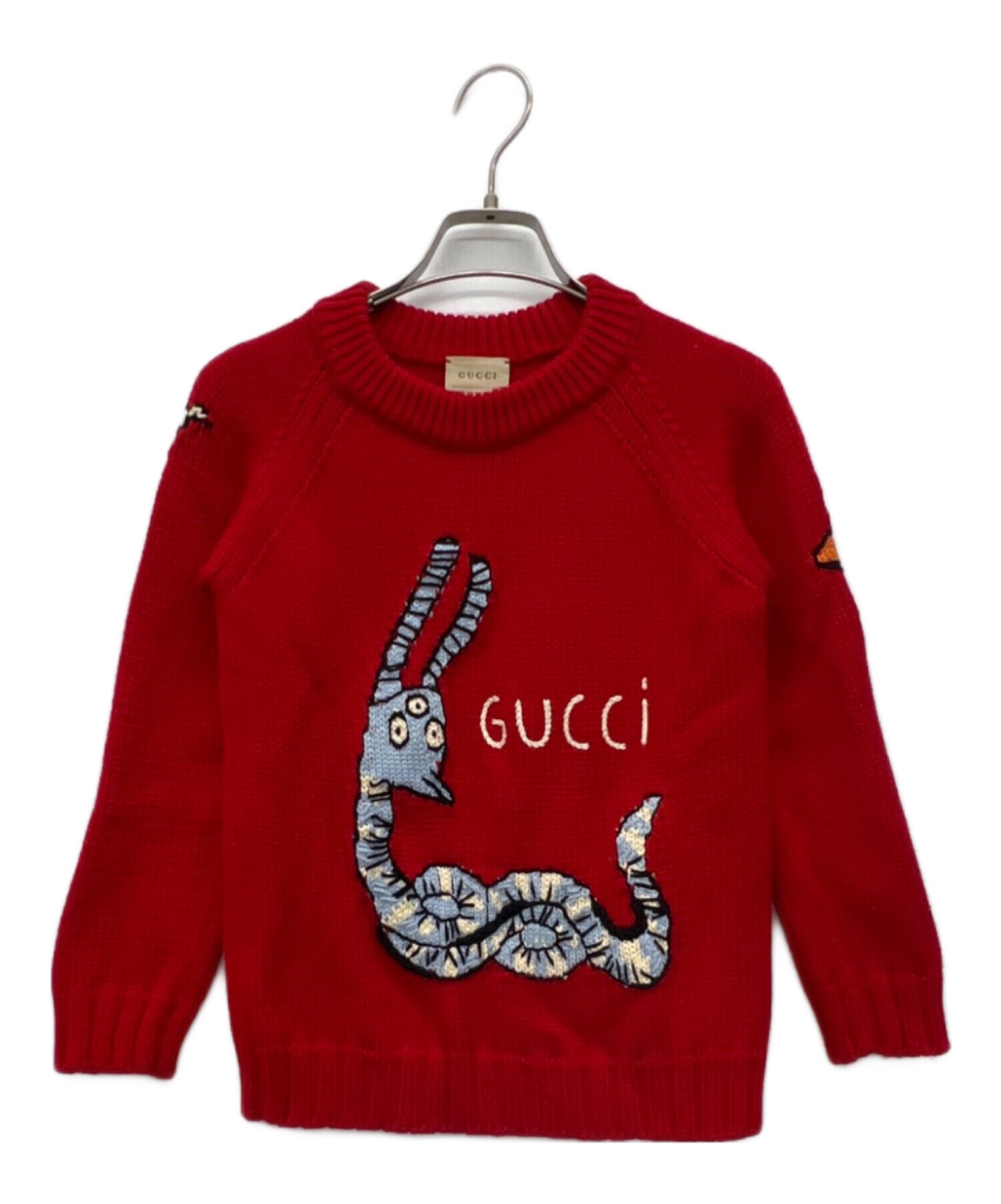 中古・古着通販】GUCCI (グッチ) フレイヤハルタス厚手ニット レッド