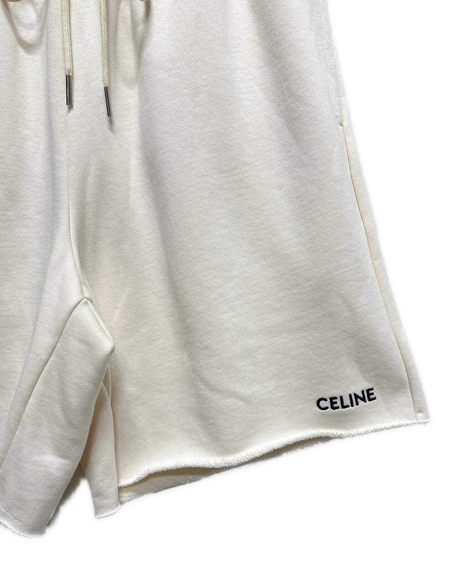 中古・古着通販】CELINE (セリーヌ) ロゴ刺繍スウェットショートパンツ