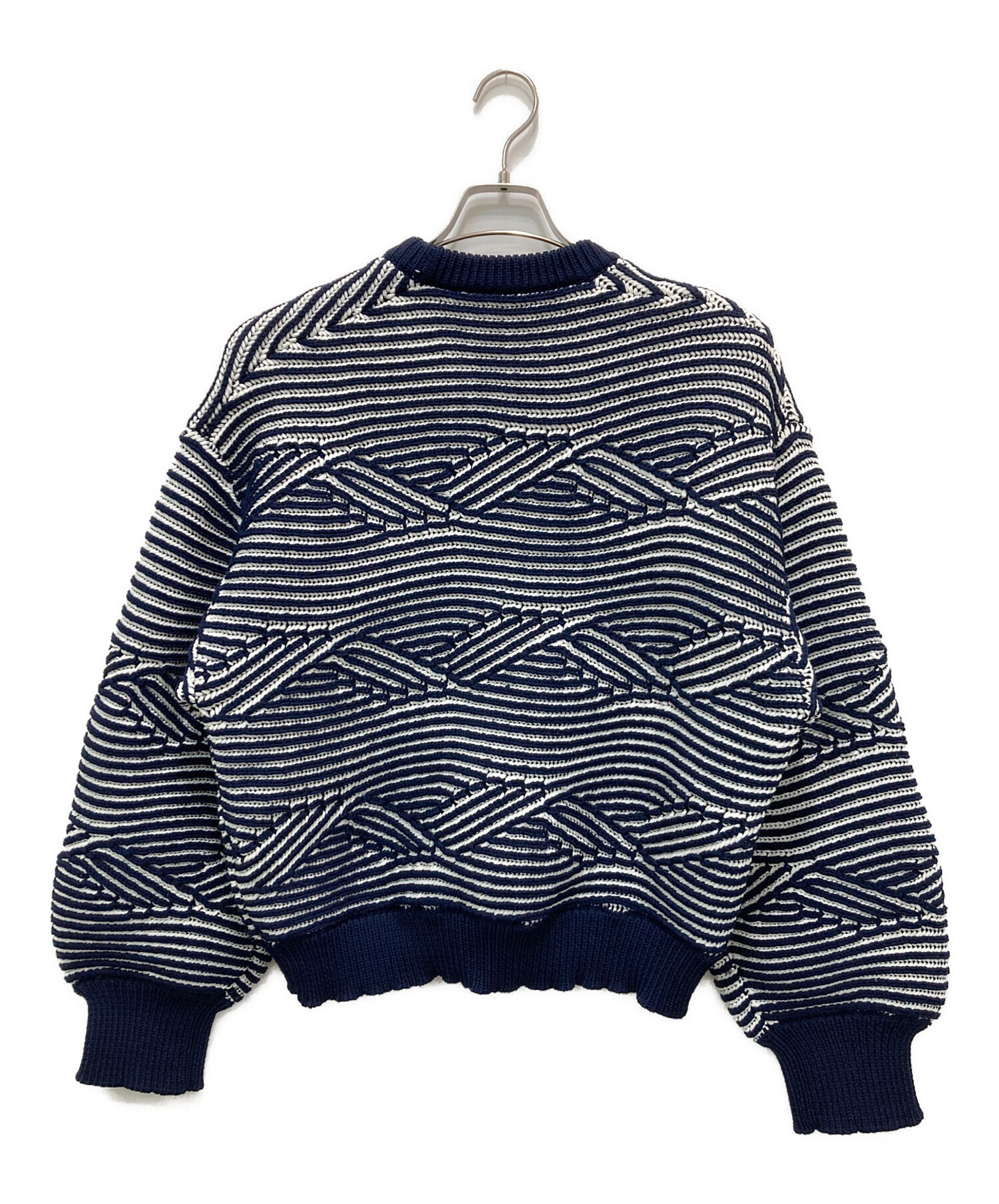 中古・古着通販】NKNIT (ンニット) ケーブルニット ネイビー サイズ