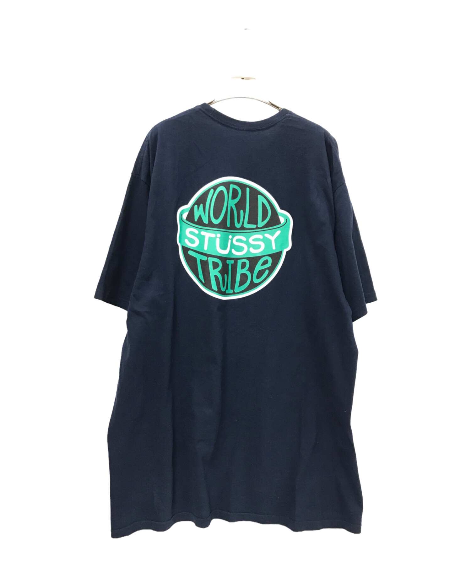 中古・古着通販】stussy (ステューシー) WORLD TRIBE Tシャツ ネイビー