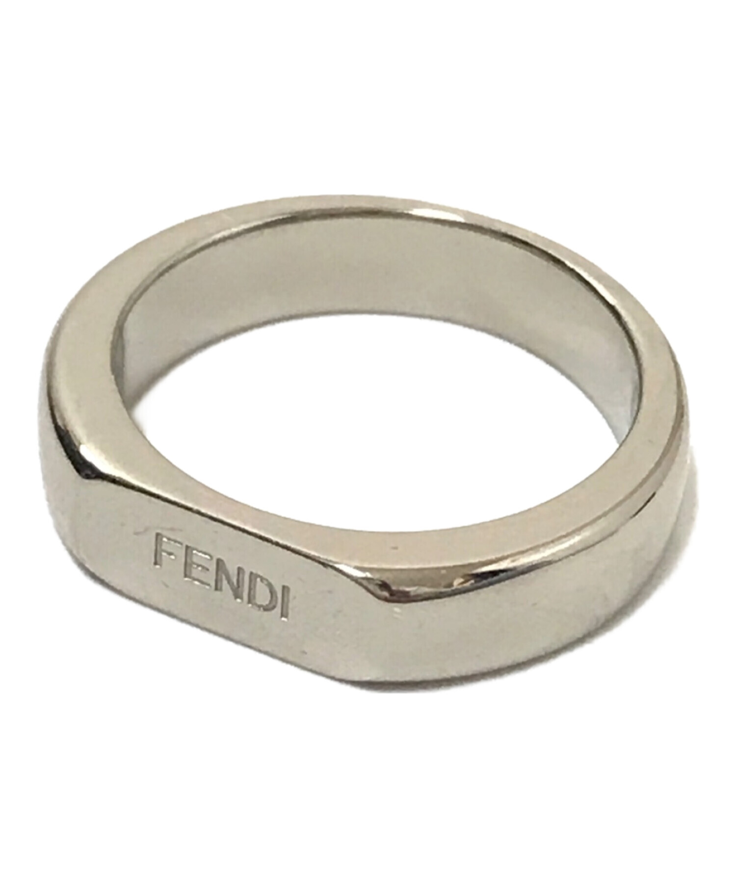 中古・古着通販】FENDI (フェンディ) ロゴリング シルバー サイズ:L